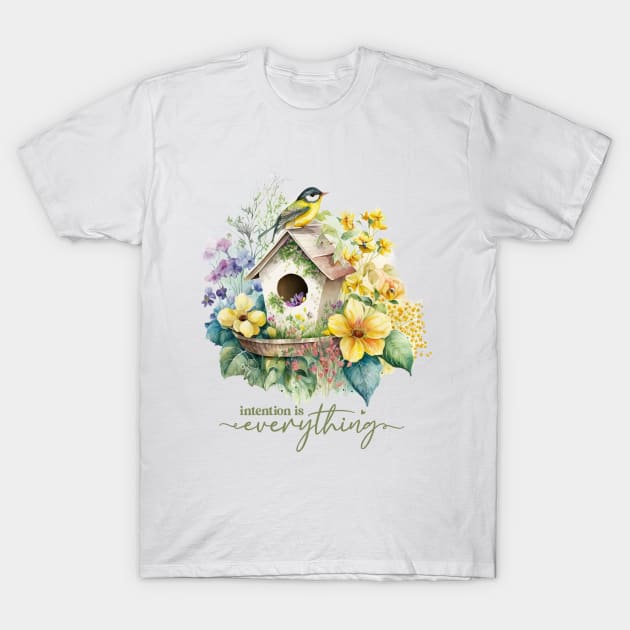 Birdhouse Melody 2 T-Shirt by Jean Plout Designs